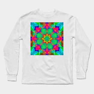 Tropical Leaves Mandala Long Sleeve T-Shirt